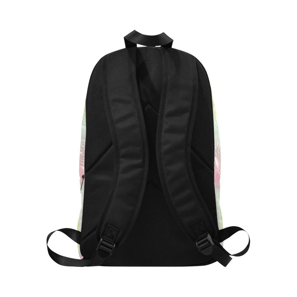 Soft Multicolour Square Fabric Backpack for Adult (Model 1659)