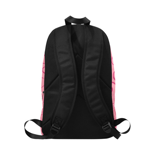 pink-swirl Fabric Backpack for Adult (Model 1659)