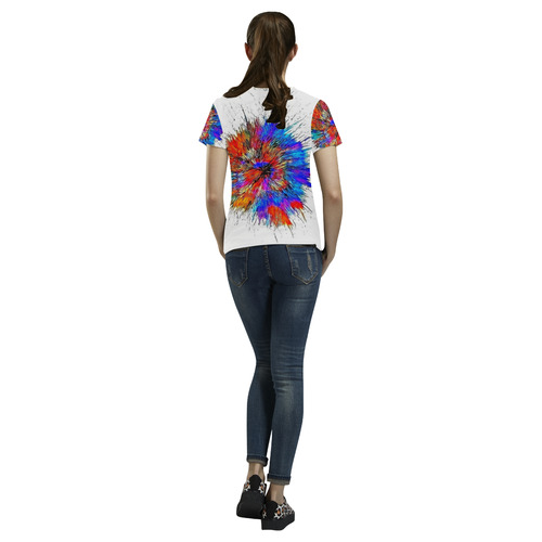 Big Bang by Nico Bielow All Over Print T-Shirt for Women (USA Size) (Model T40)