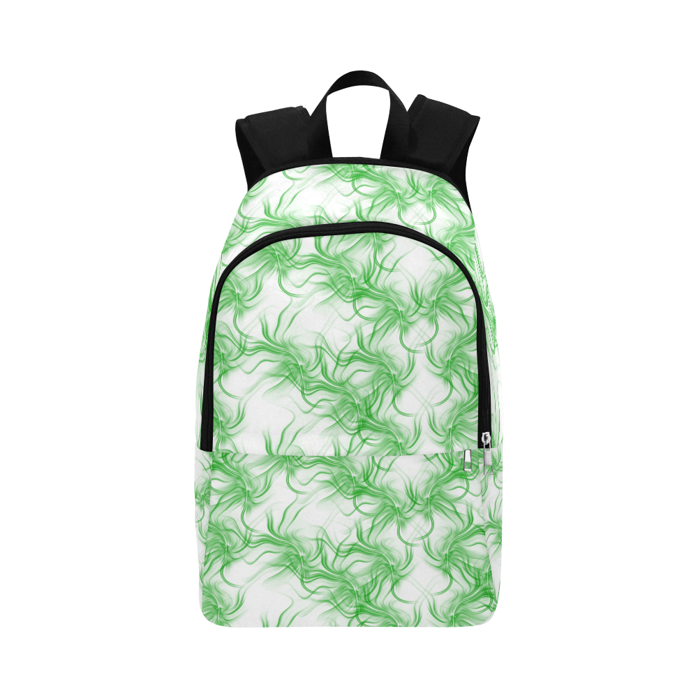 Smoke Green Flames Fabric Backpack for Adult (Model 1659)