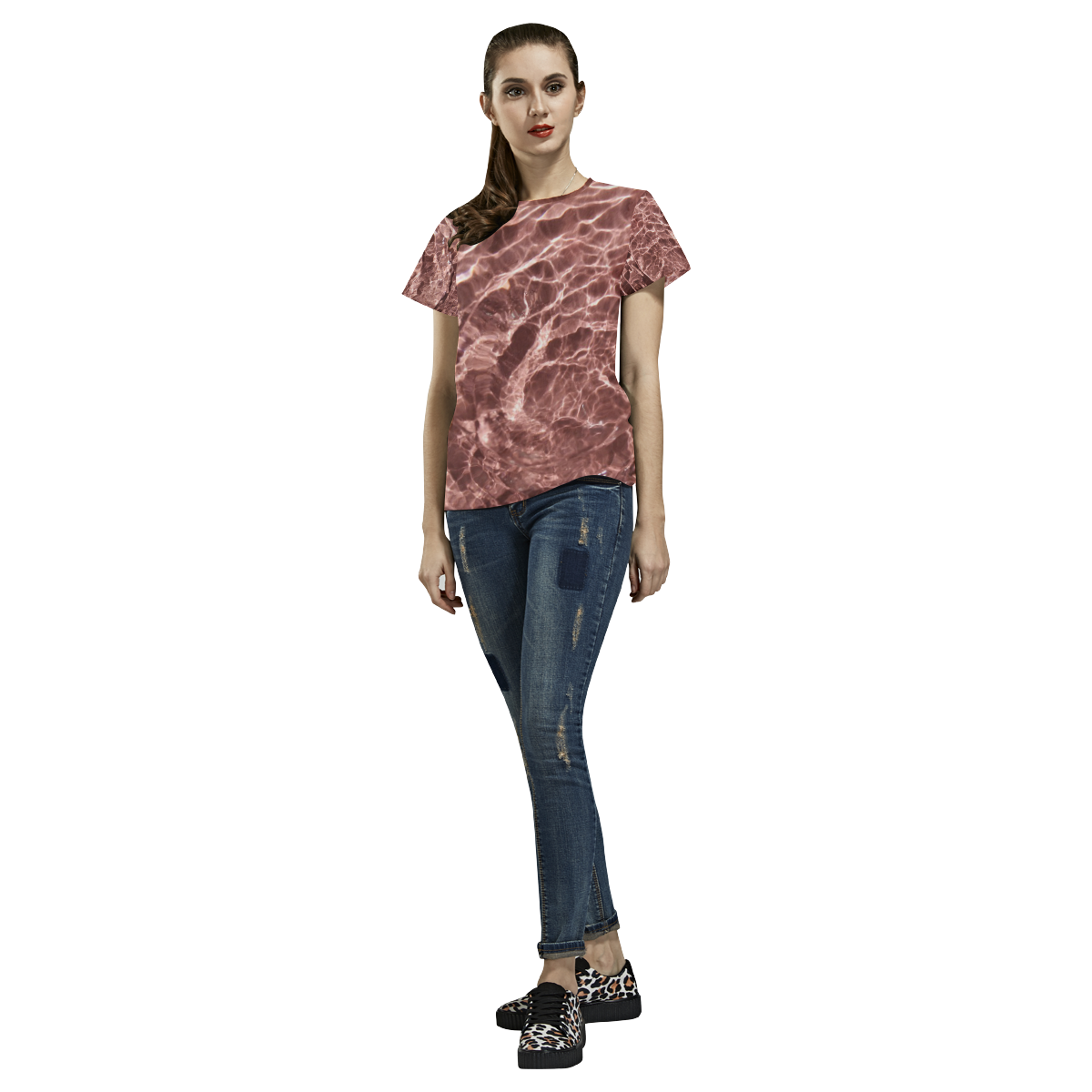 blush dip All Over Print T-Shirt for Women (USA Size) (Model T40)