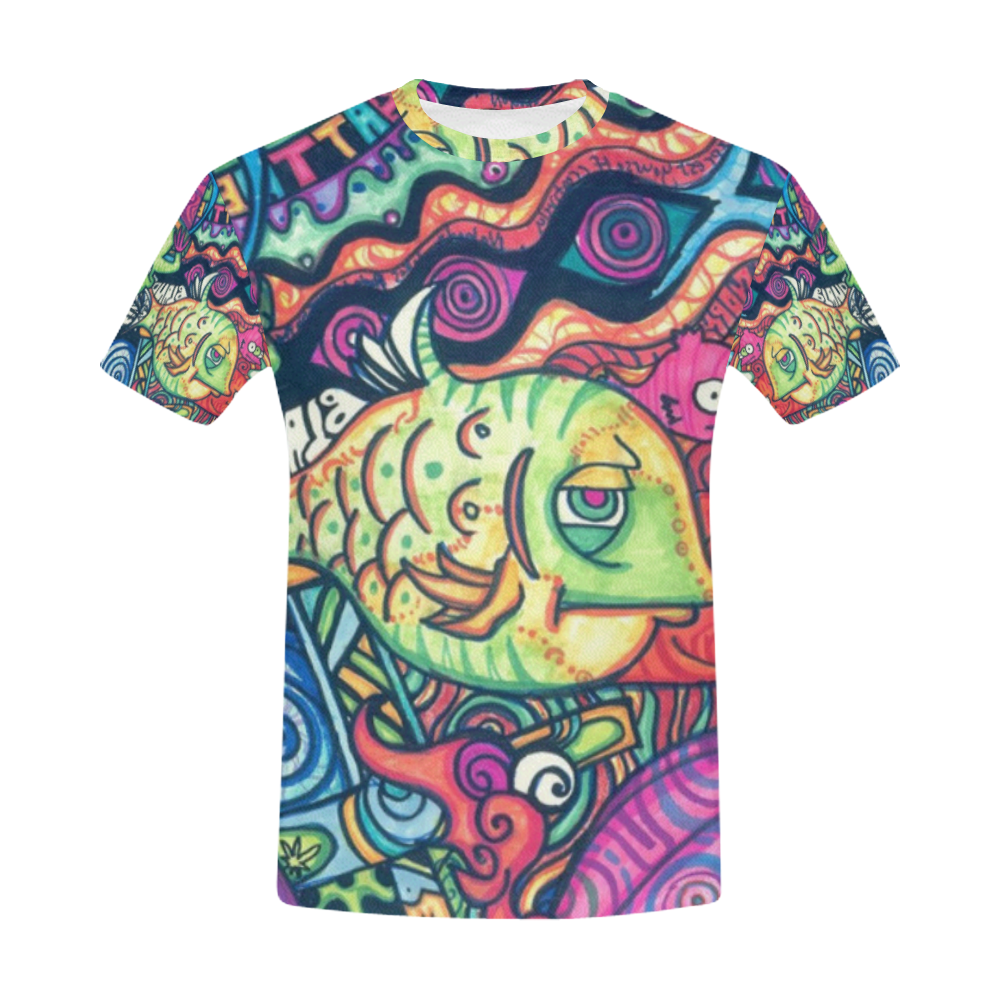 colorful All Over Print T-Shirt for Men (USA Size) (Model T40)