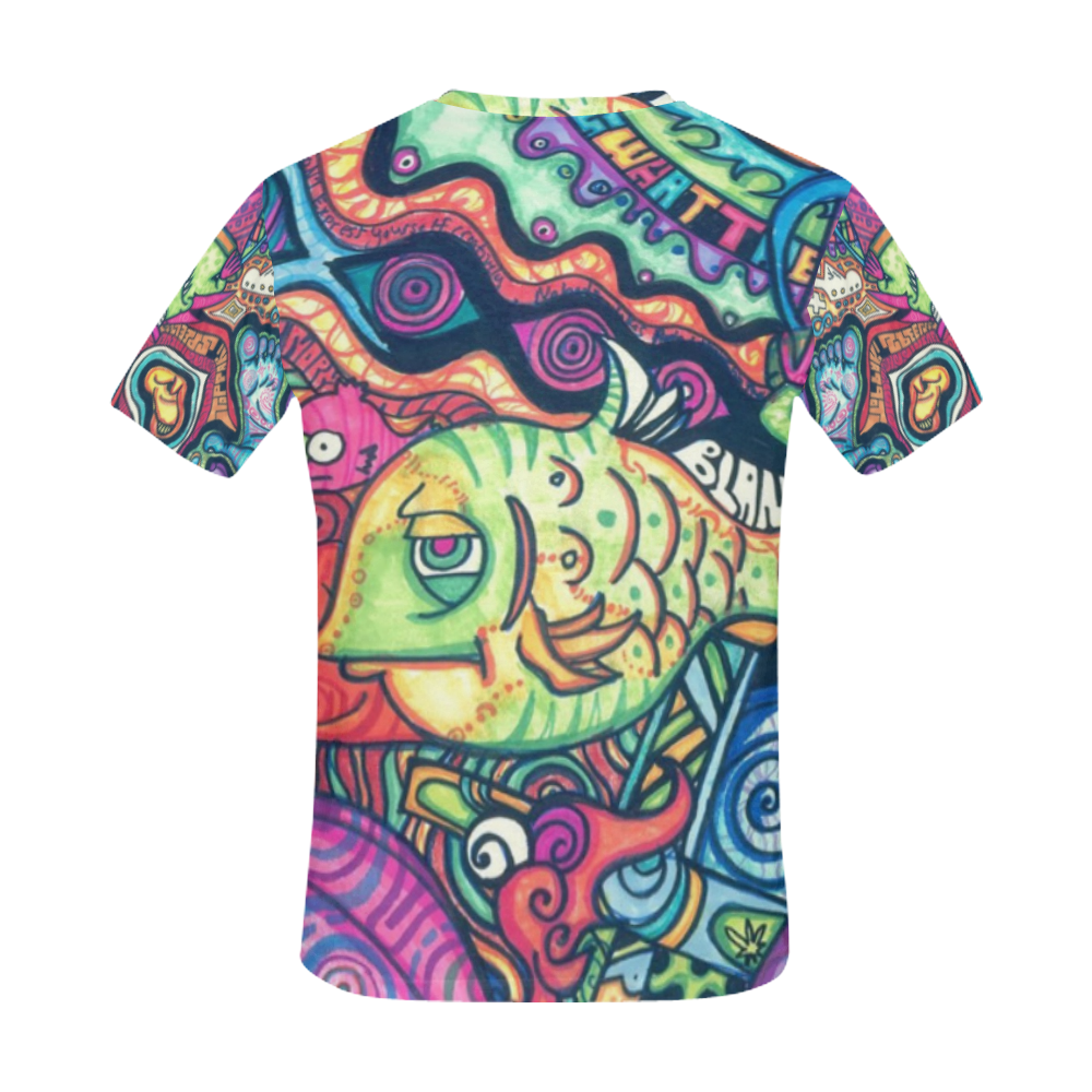 colorful All Over Print T-Shirt for Men (USA Size) (Model T40)