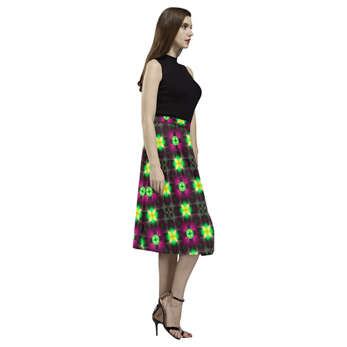 Sunlight in the Magnolia Grove Fractal Abstract Aoede Crepe Skirt (Model D16)