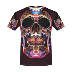 Skull All Over Print T-Shirt for Men (USA Size) (Model T40)