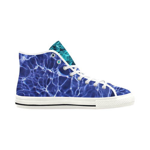 Electric Blue Globes Vancouver H Women's Canvas Shoes (1013-1)