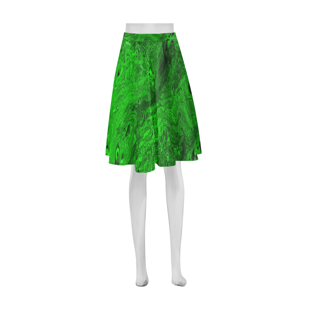 Secret Caves - Green Athena Women's Short Skirt (Model D15)