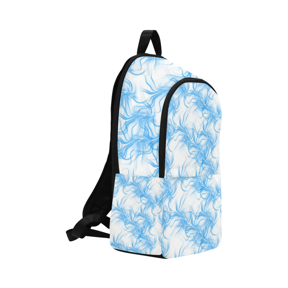 Smoke Blue Flames Fabric Backpack for Adult (Model 1659)