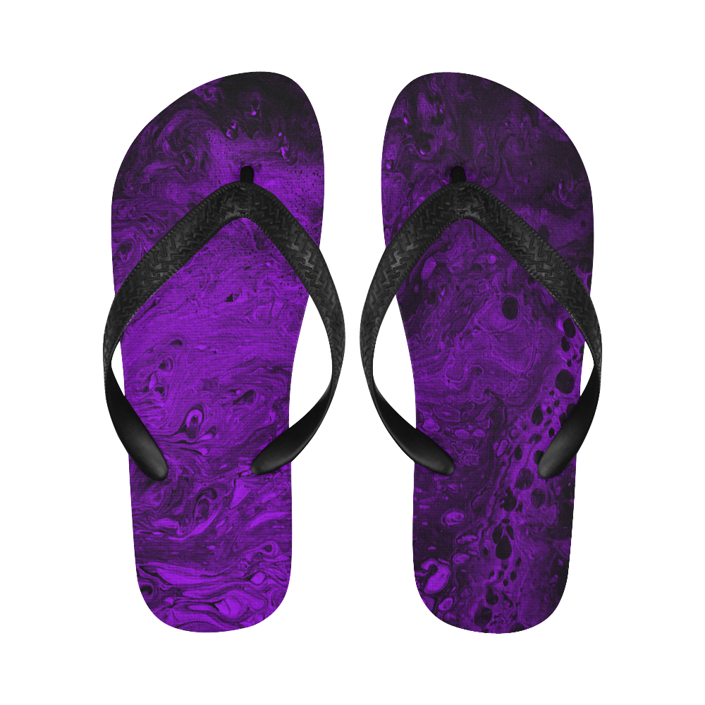 Secret Caves - Violet Flip Flops for Men/Women (Model 040)