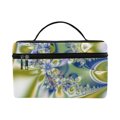 Silky Flowers Cosmetic Bag/Large (Model 1658)