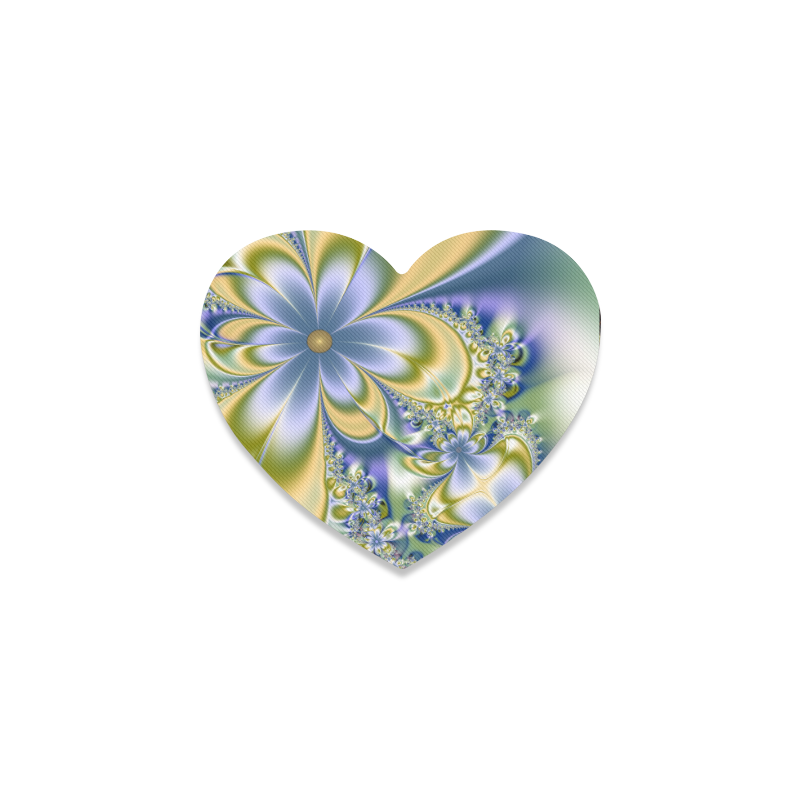 Silky Flowers Heart Coaster