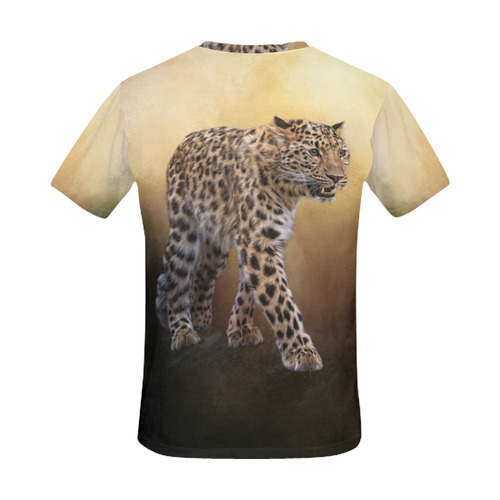 A magnificent painted Amur leopard All Over Print T-Shirt for Men (USA Size) (Model T40)
