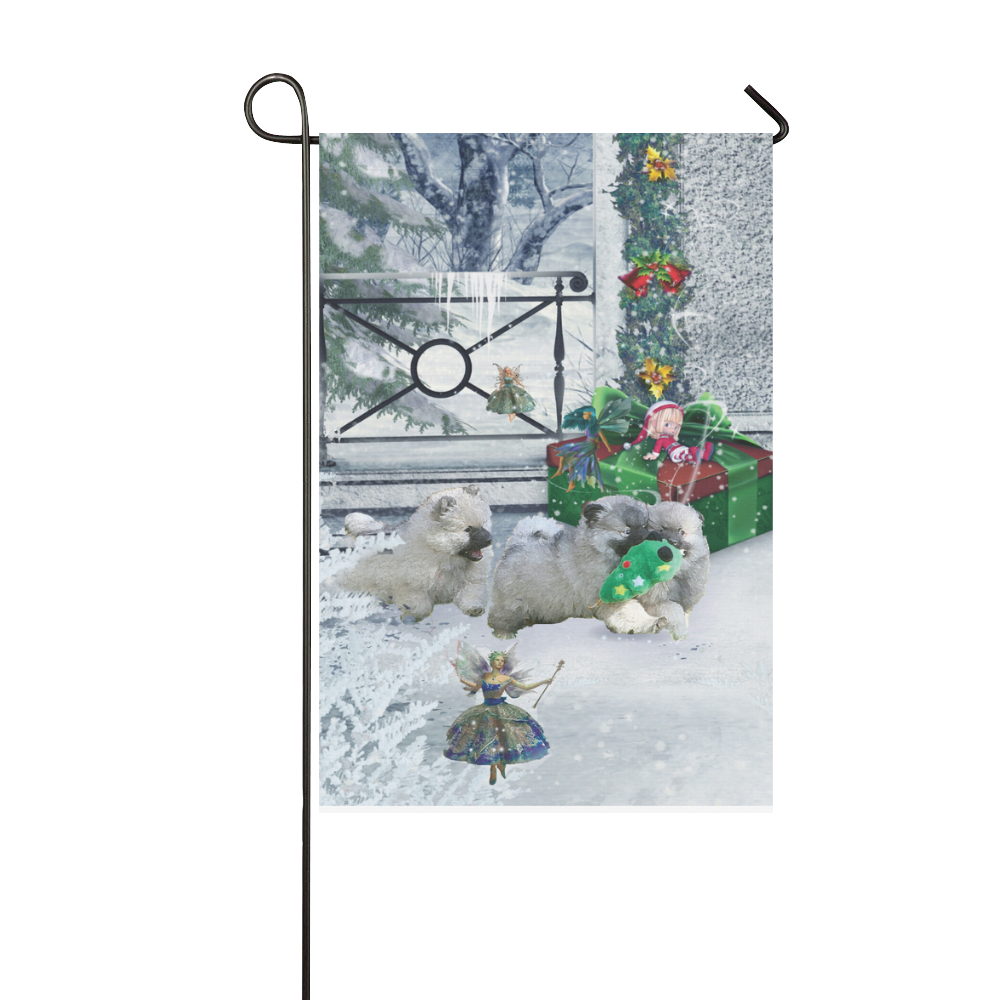 Winter Fairy Garden Flag 12‘’x18‘’（Without Flagpole）