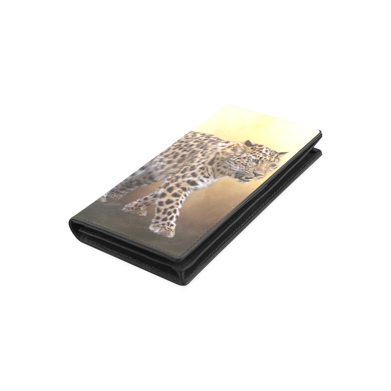 A magnificent painted Amur leopard Women's Leather Wallet (Model 1611)