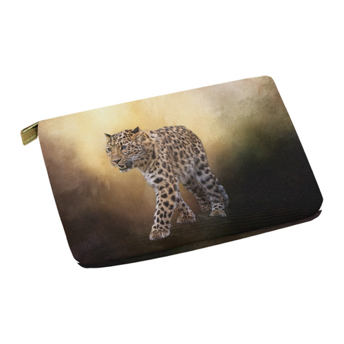 A magnificent painted Amur leopard Carry-All Pouch 12.5''x8.5''