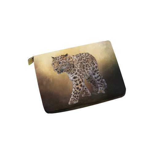 A magnificent painted Amur leopard Carry-All Pouch 6''x5''