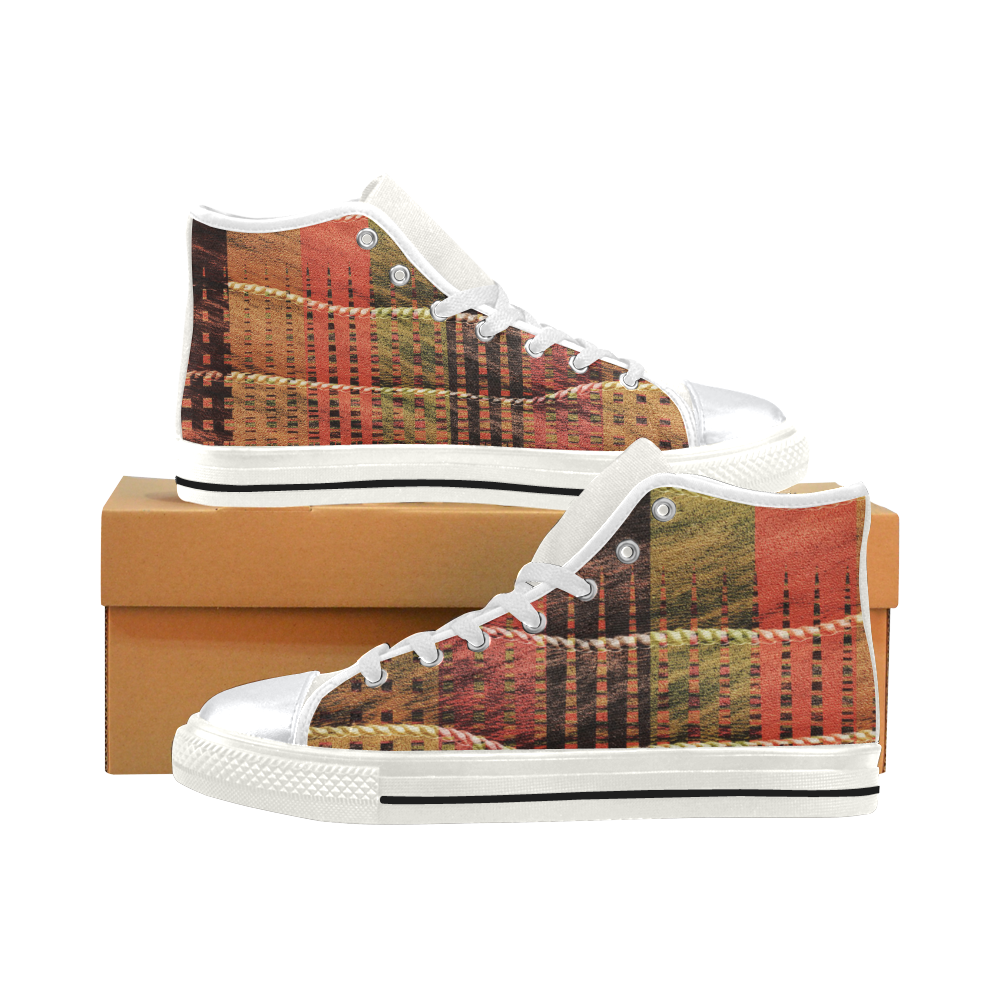 Batik Maharani #6 - Jera Nour High Top Canvas Women's Shoes/Large Size (Model 017)