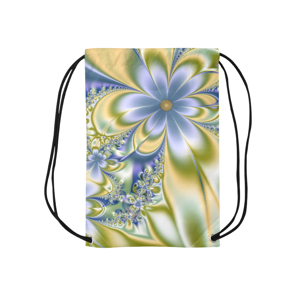 Silky Flowers Small Drawstring Bag Model 1604 (Twin Sides) 11"(W) * 17.7"(H)