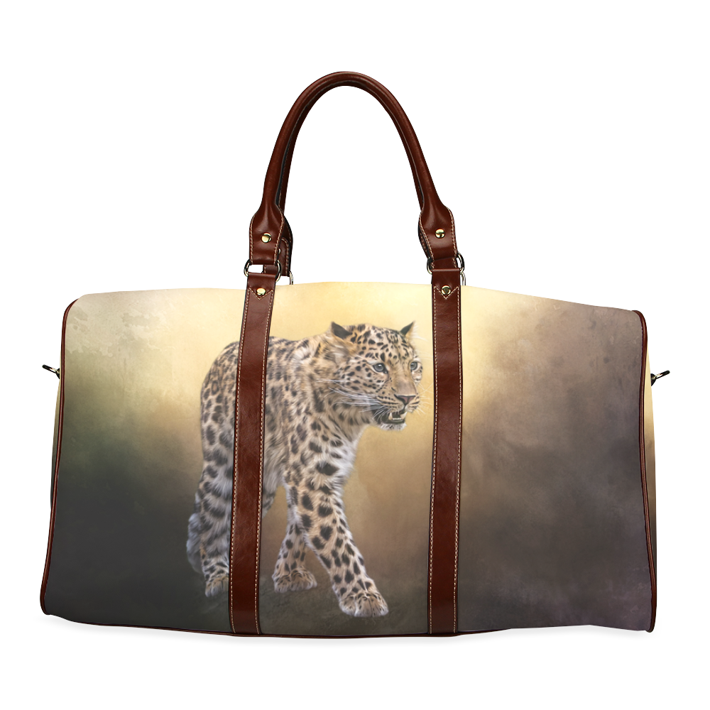 A magnificent painted Amur leopard Waterproof Travel Bag/Small (Model 1639)
