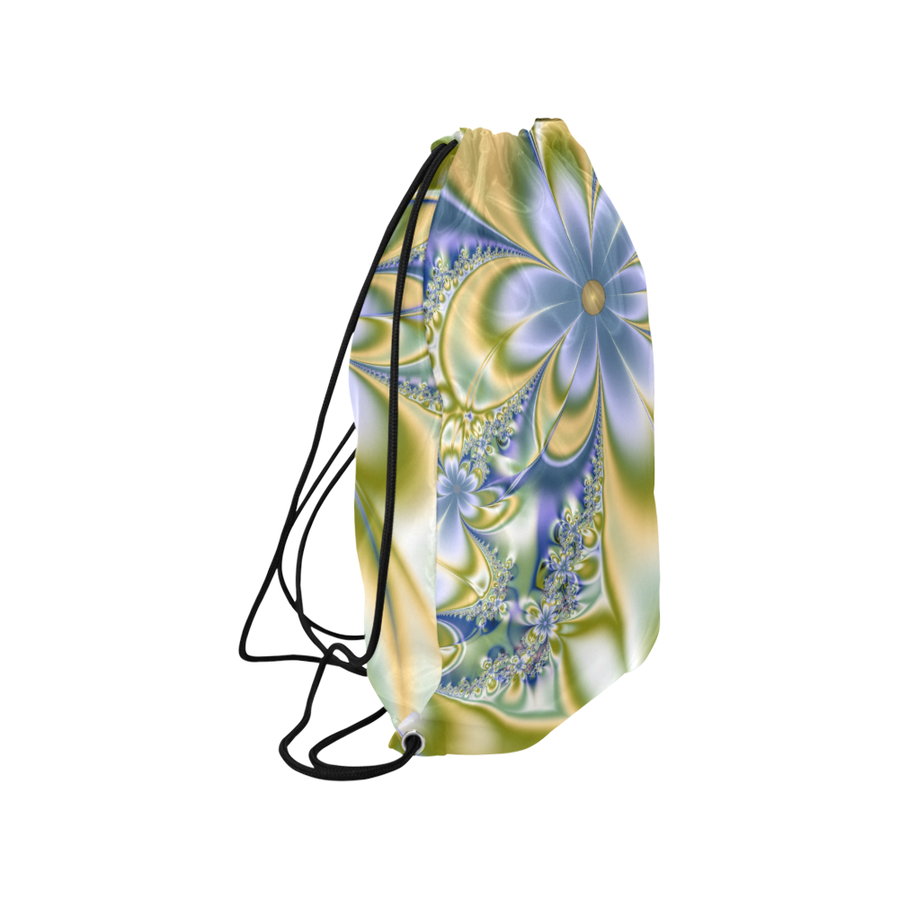 Silky Flowers Small Drawstring Bag Model 1604 (Twin Sides) 11"(W) * 17.7"(H)