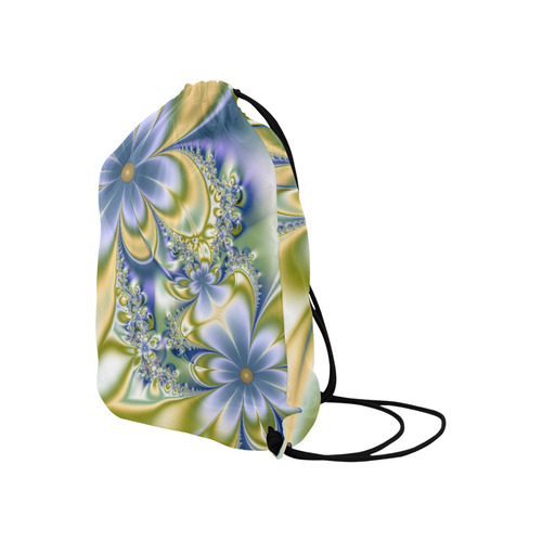 Silky Flowers Large Drawstring Bag Model 1604 (Twin Sides)  16.5"(W) * 19.3"(H)