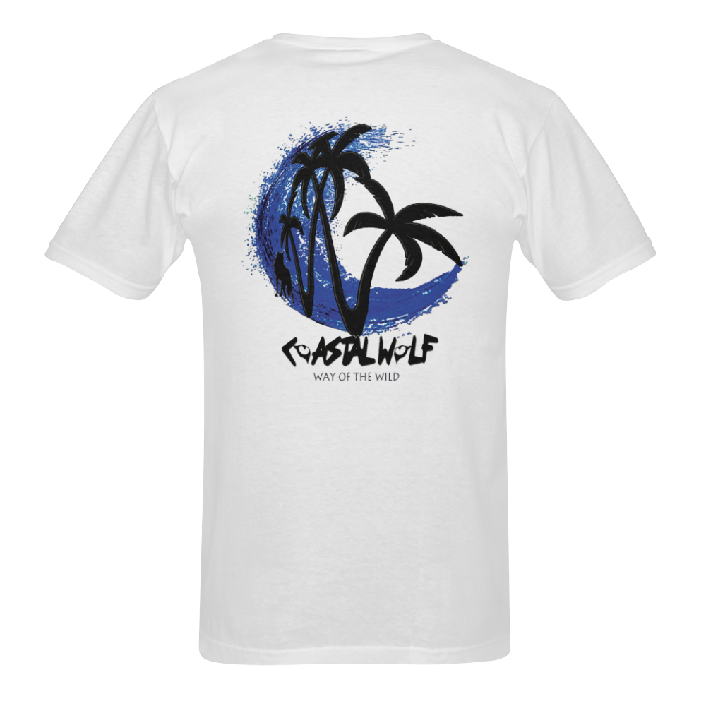 COASTAL WOLF LOGO Men's T-Shirt in USA Size (Two Sides Printing)