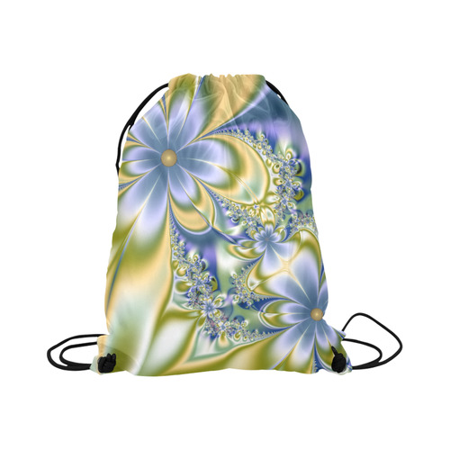 Silky Flowers Large Drawstring Bag Model 1604 (Twin Sides)  16.5"(W) * 19.3"(H)
