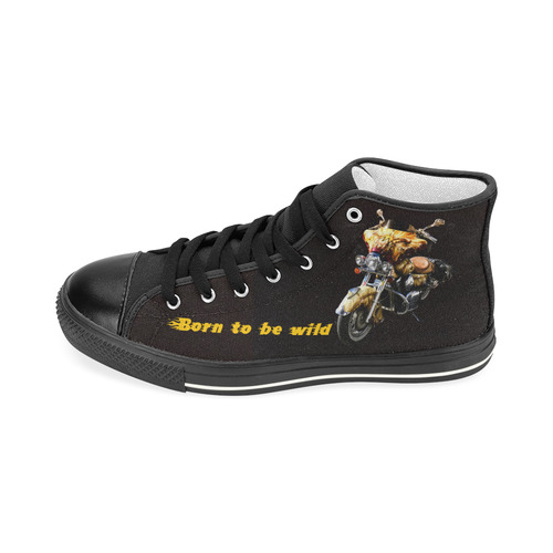 Born to be wild Men’s Classic High Top Canvas Shoes (Model 017)