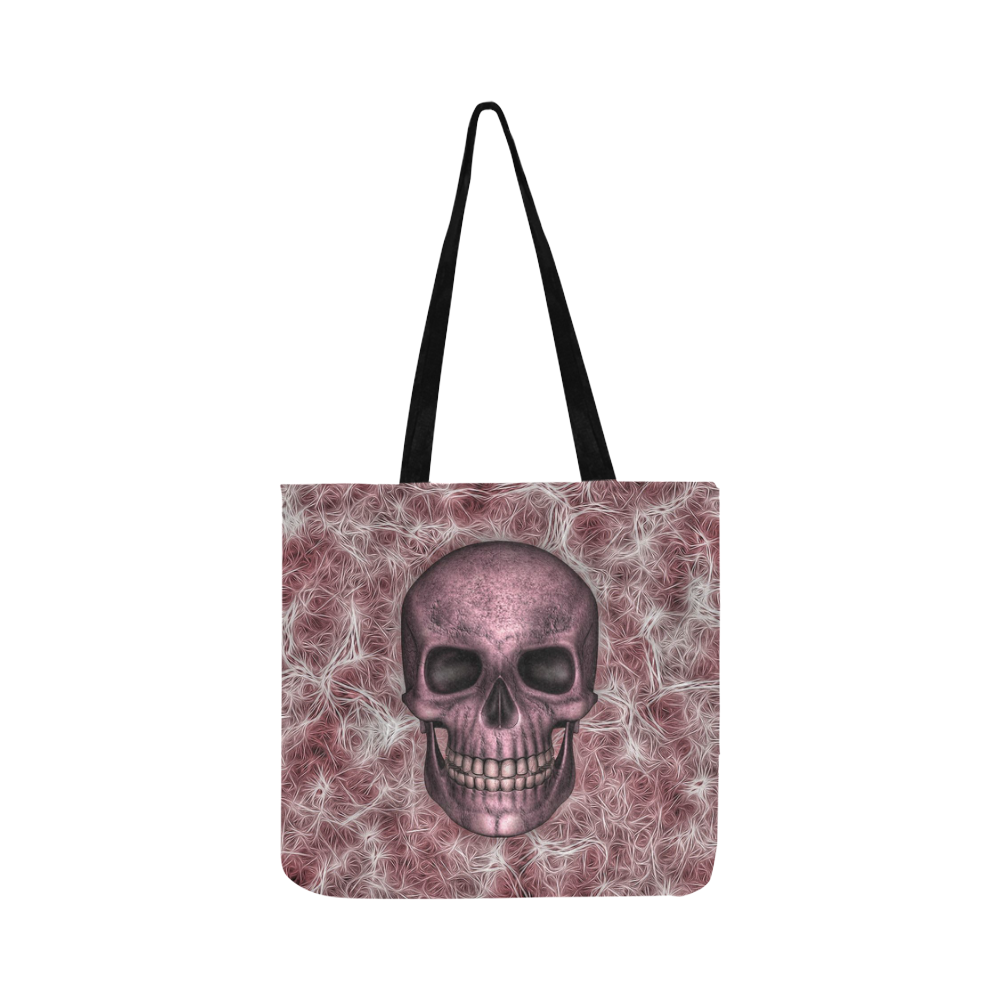 Smiling Skull on Fibers H by JamColors Reusable Shopping Bag Model 1660 (Two sides)