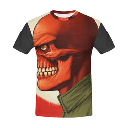 Red Skull All Over Print T-Shirt for Men (USA Size) (Model T40)