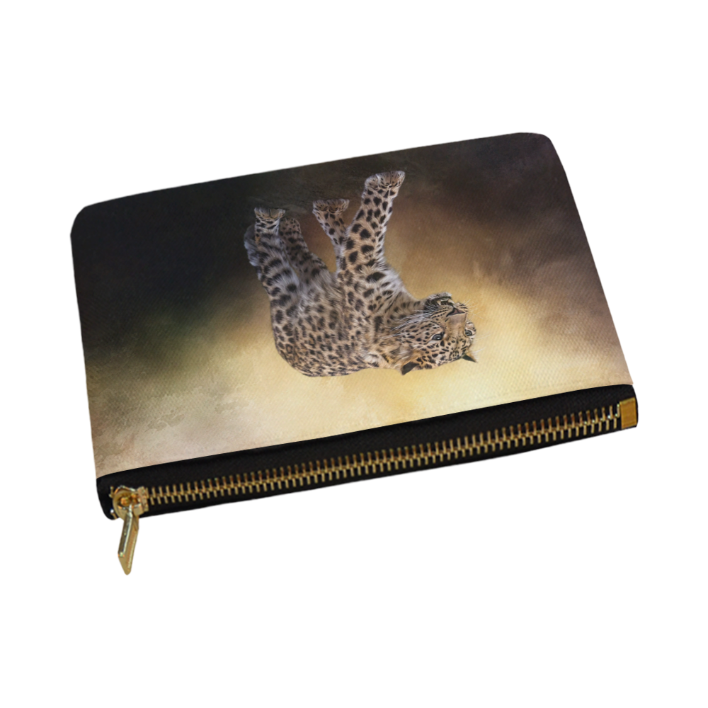 A magnificent painted Amur leopard Carry-All Pouch 12.5''x8.5''
