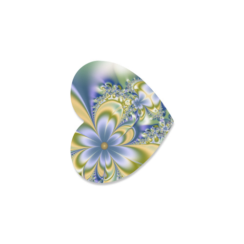 Silky Flowers Heart Coaster