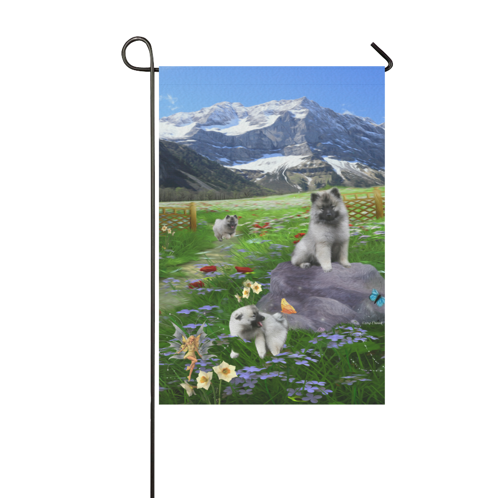 Fairy Woods New spring Garden Flag 12‘’x18‘’（Without Flagpole）