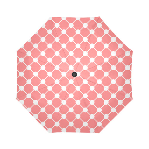 Coral Trellis Dots Auto-Foldable Umbrella (Model U04)
