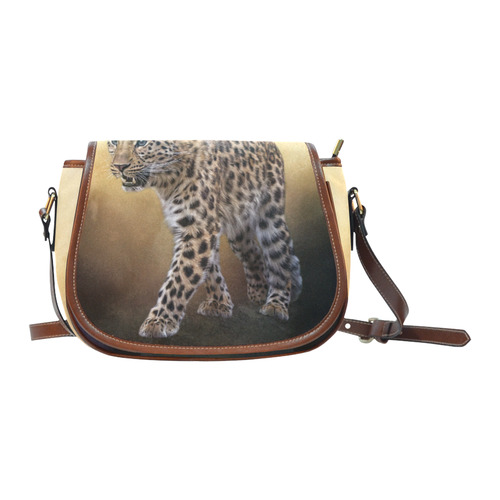 A magnificent painted Amur leopard Saddle Bag/Large (Model 1649)