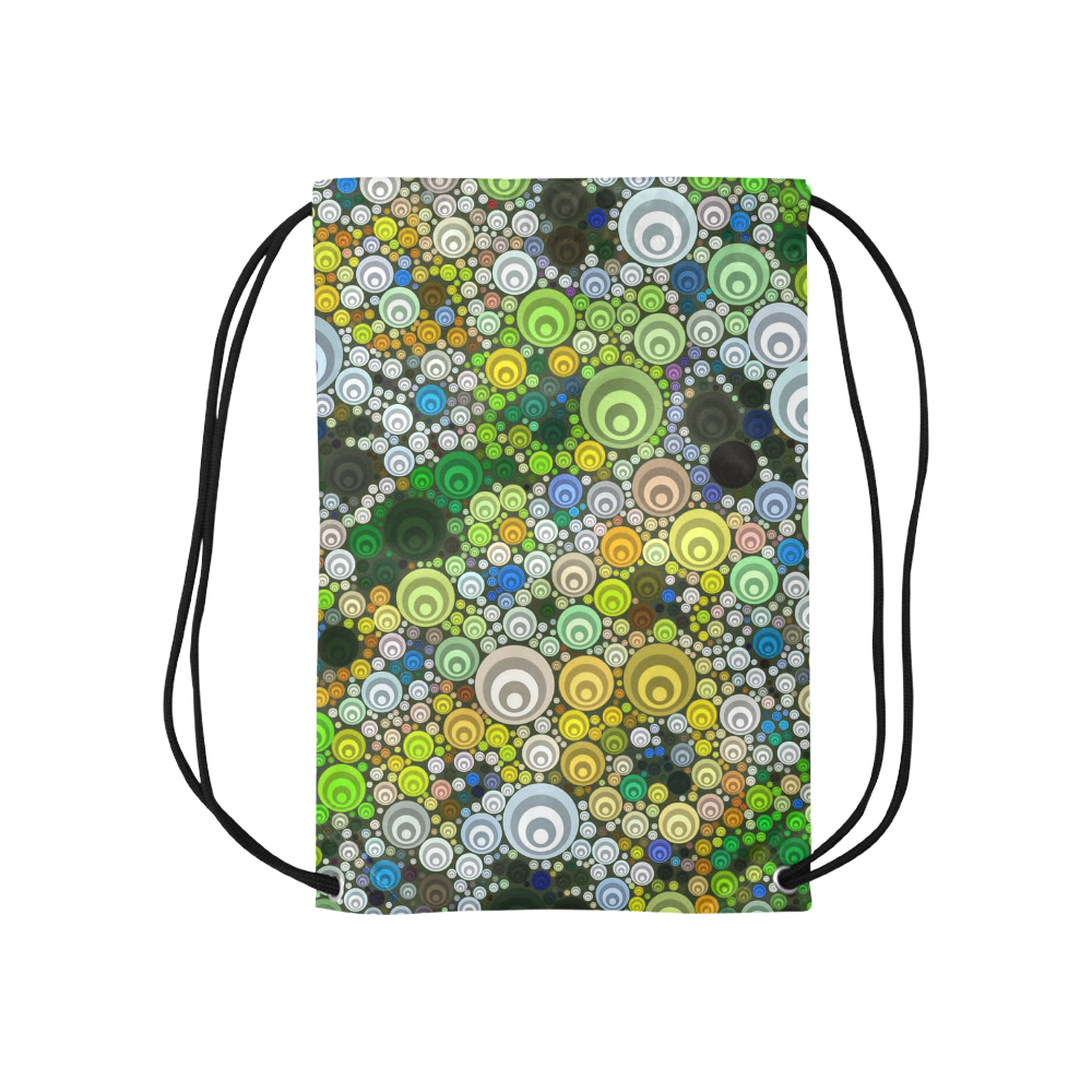 sweet Bubble Fun C by JamColors Small Drawstring Bag Model 1604 (Twin Sides) 11"(W) * 17.7"(H)