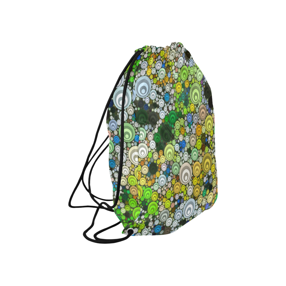 sweet Bubble Fun C by JamColors Large Drawstring Bag Model 1604 (Twin Sides)  16.5"(W) * 19.3"(H)