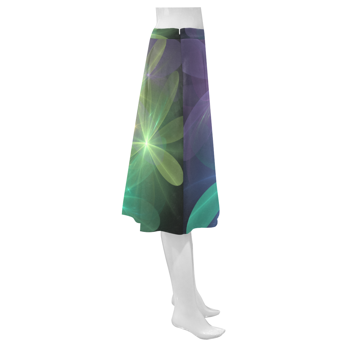 Ethereal Flowers Mnemosyne Women's Crepe Skirt (Model D16)