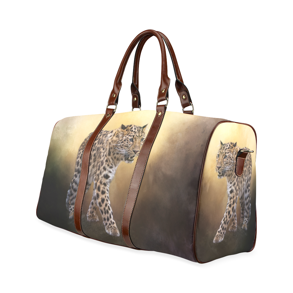 A magnificent painted Amur leopard Waterproof Travel Bag/Small (Model 1639)
