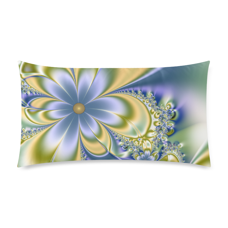 Silky Flowers Custom Rectangle Pillow Case 20"x36" (one side)