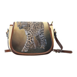 A magnificent painted Amur leopard Saddle Bag/Small (Model 1649) Full Customization