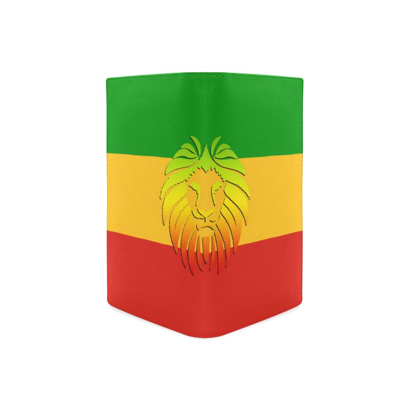 Rastafari Lion Flag green yellow red Women's Leather Wallet (Model 1611)