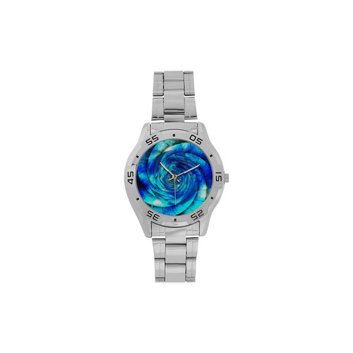 Galaxy Wormhole Spiral 3D - Jera Nour Men's Stainless Steel Analog Watch(Model 108)