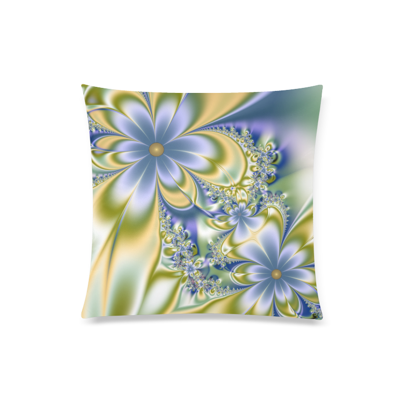 Silky Flowers Custom Zippered Pillow Case 20"x20"(Twin Sides)