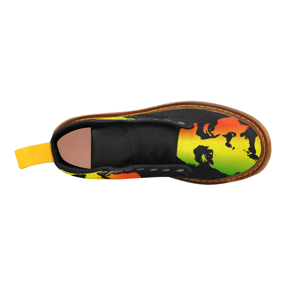 King Of Reggae Bob Marley Martin Boots For Women Model 1203H