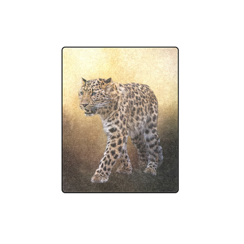A magnificent painted Amur leopard Blanket 40"x50"