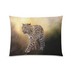 A magnificent painted Amur leopard Custom Zippered Pillow Case 20"x26"(Twin Sides)