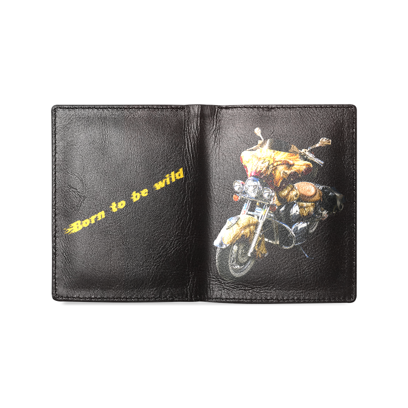 Born To Be Wild Men's Leather Wallet (Model 1612)