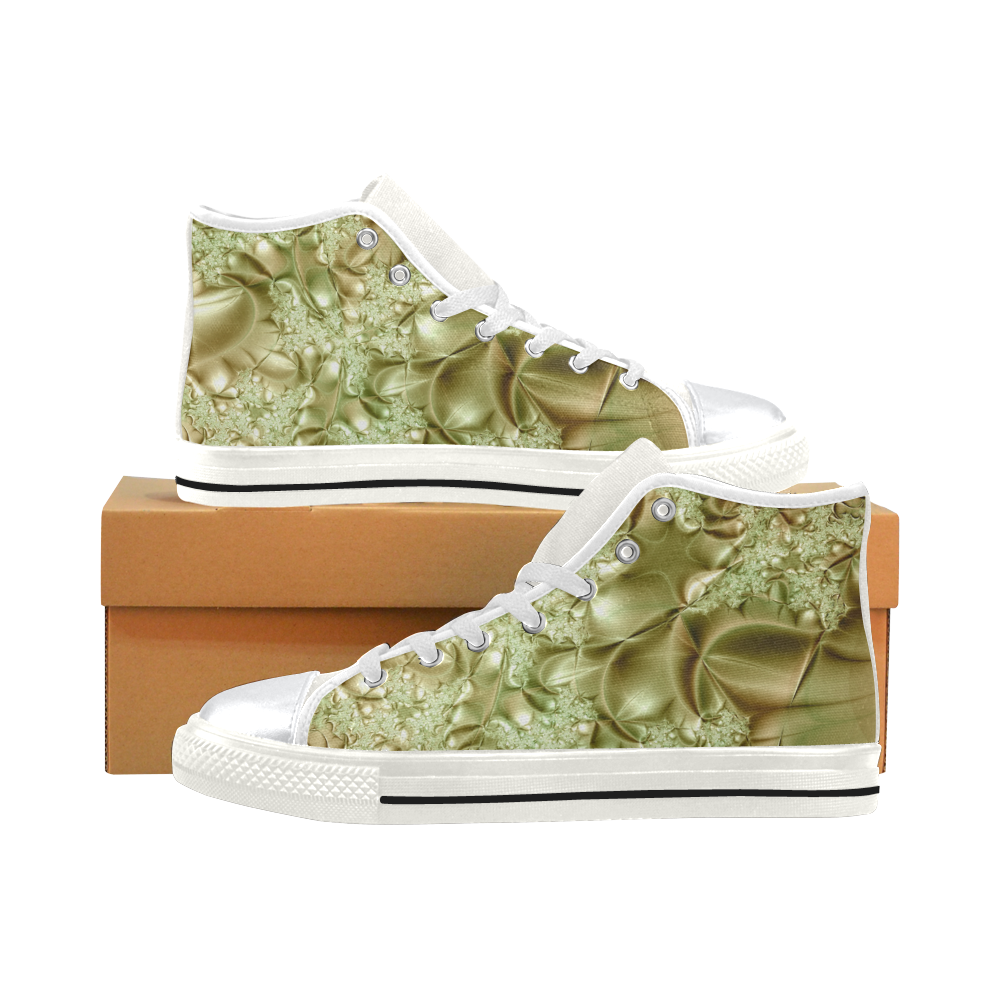 Silk Road High Top Canvas Shoes for Kid (Model 017)