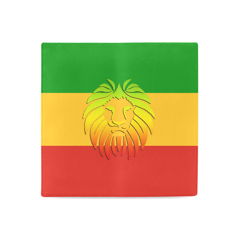 Rastafari Lion Flag green yellow red Women's Leather Wallet (Model 1611)